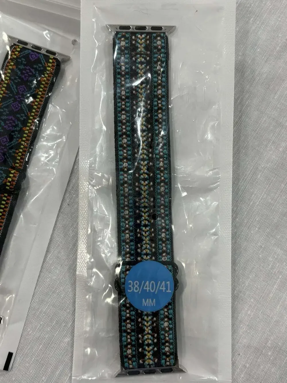 Watch Bands For Apple Watch Elastic Adjustable Blue Black Multicolored 38-40MM